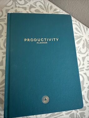 Productivity Planner Hardcover Journal - Teal
